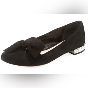 Miu Miu Velvet Bow Flats